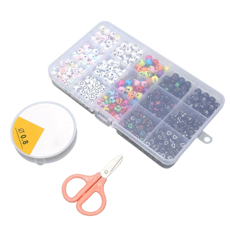 Letter Beads Set English Alphabet Bead Set Letter Beads Jewelry Making Diy  Letter Bead Spacer Children Letter Beads Set Acrylic Alphabet Number Beads  For Bracelets Necklaces DIY 
