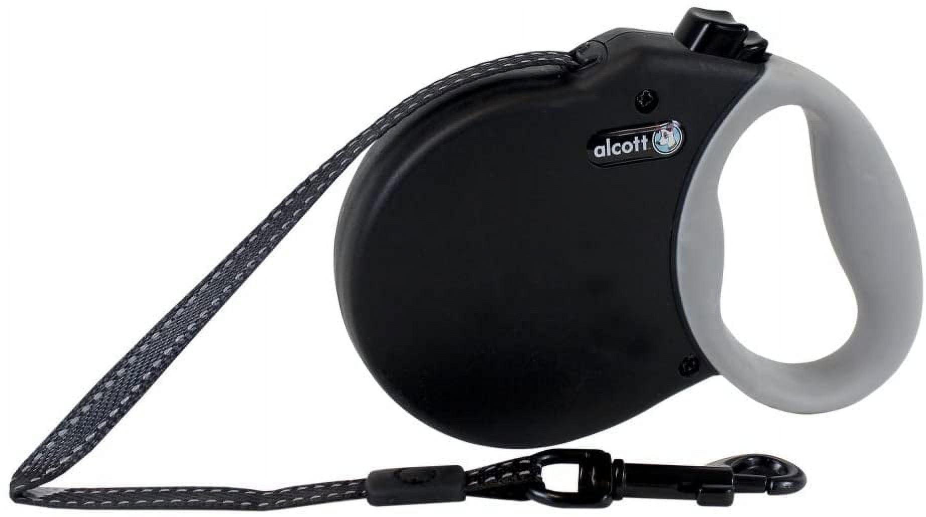 Paws Alcott RLSH AA XS BK 10 ft. Retractable Leash, Black - Extra Small