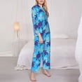 thumbnail image 3 of Hirioo Ornamental Turtles for Women's Pajama Sets 2 Piece Pjs Women's Long-Sleeved Pajama Set Button Down Sleepwear,S-XXL-Medium, 3 of 7