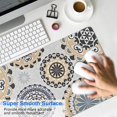 thumbnail image 4 of Long Mouse Pads for Desk,Beige Ethnic Mandala Pattern Desk Mats on Top Of Desks, Desk Mouse Pad Extra Large with 3mm Non-Slip Base and Stitched Edge for Gaming,Office,Work,Home 35.4"x15.7", 4 of 6