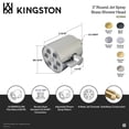 thumbnail image 4 of Kingston K238A1 Shower Scape 3-Inch Round Jet Spray Brass Shower Head in Polished Chrome, 4 of 4