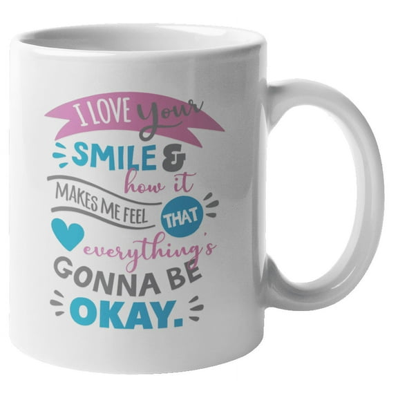 I Love Your Smile. Valentines Day Coffee & Tea Gift Mug (11oz)