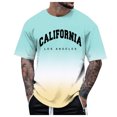 thumbnail image 1 of Playeras De Algodon Para Hombre, Camiseta Informal Retro Con Estampado Parcial De Letras Para El Día Del Padre, Cuello Redondo, Manga Corta, Primavera Y Verano, 1 of 6