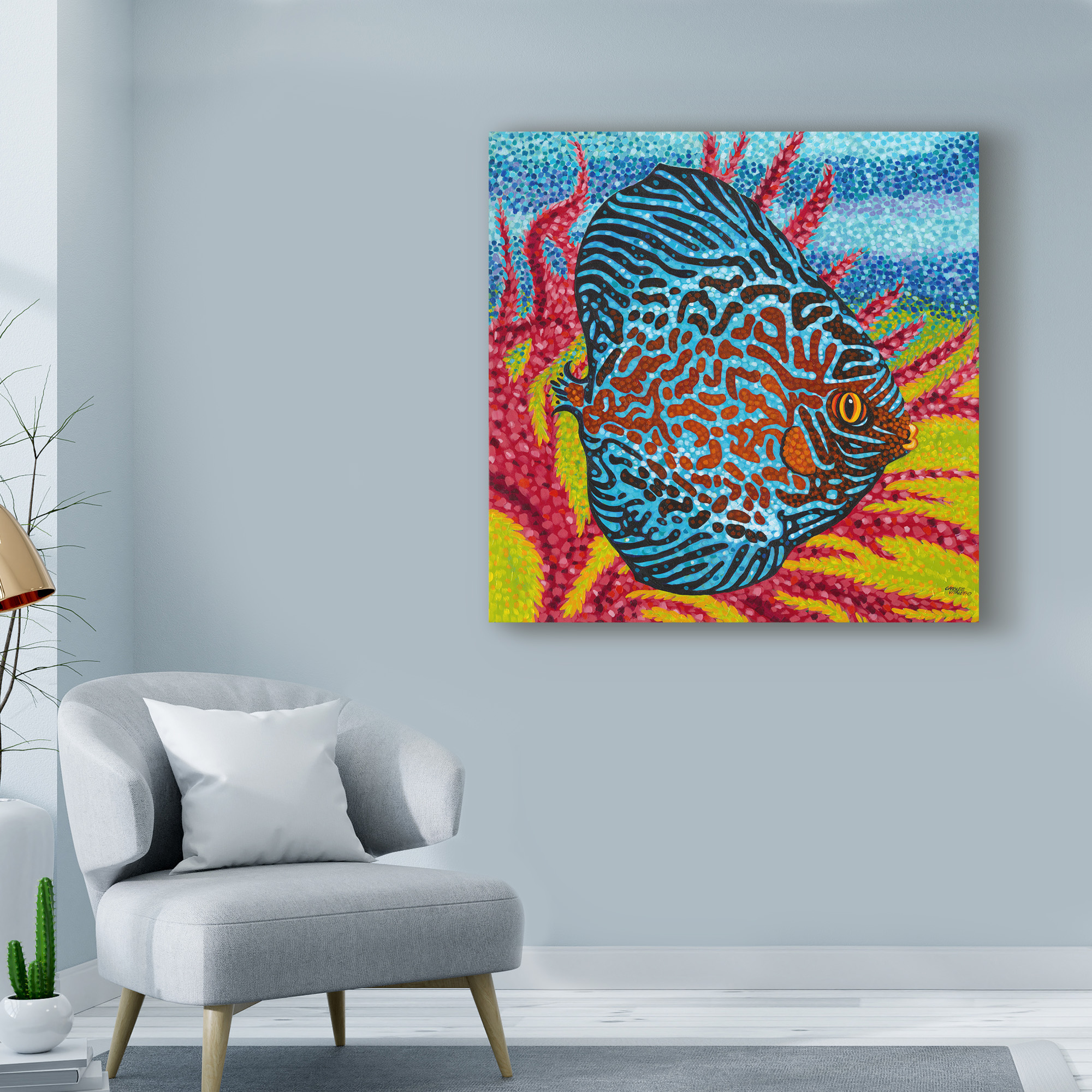 Trademark Fine Art 'Brilliant Tropical Fish II' Canvas Art by Carolee Vitaletti