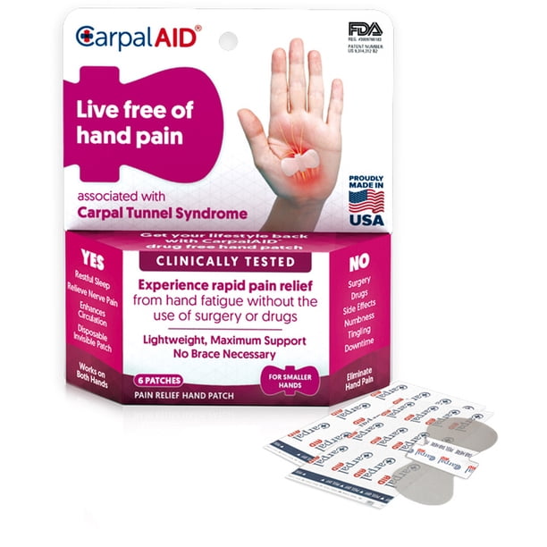 Carpal Tunnel Relief by Carpal AID Self Adhesive Patch Relieve