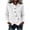 White, variant on QIYAGBSA Button Down Shirts for Women Asymmetrical Button Placket Long Sleeve Collared Cotton Linen Relaxed Fit Casual Tops (Black, L)