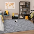thumbnail image 3 of Alfombra Chicrug, 213 x 305 cm, espuma viscoelástica geométrica, gris y blanca, 3 of 7