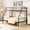 Black, variant on Harper & Bright Designs Twin Over Full Metal Bunk Bed with Ladder and Guardrail, Metal Bed Frame with Large Under Bed Storage for Bedroom, Black