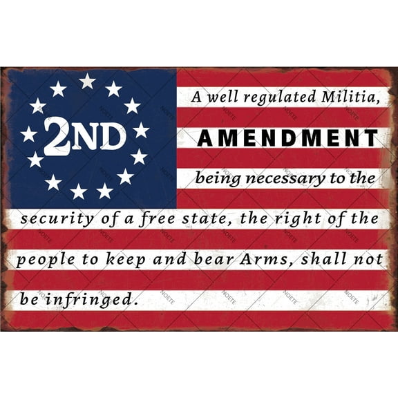 NOETE American Flag Decor Metal Tin Sign - Patriotic 8x12 Inch Wall Art for Memorial Day, Bar, Home & Living Room - Vintage American Flag Decor for Indoor & Outdoor