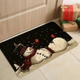 thumbnail image 4 of Christmas Door Mat Black Snowman Winter Doormat Decorative Outdoor Autumn Decoration Indoor Outdoor Entrance Floor mat, Non Slip Welcome Party Decor 17x29 Inch, 4 of 6