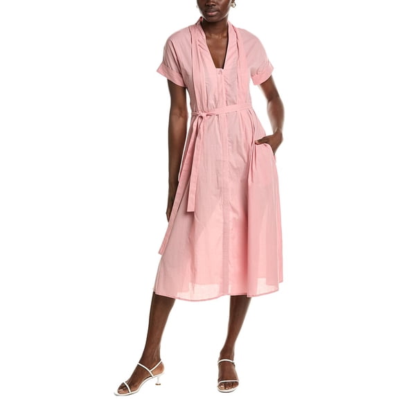 IPPONELLI womens  Pleated Shirtdress, s, Pink