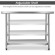 Gymax 30 x 48 Stainless Steel Food Prep & Work Table Commercial Kitchen Table Silver