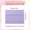 thumbnail image 2 of Uxcell 24ack A2 Envelopes, Self Seal Light Purple Invitation Envelopes for Postcard Wedding Cards, 2 of 6