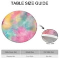 thumbnail image 6 of Colorful Floral Pattern Round Fitted Tablecloth with Elastic Edge,Dining Table Cover Waterproof,Outdoor Round Tablecloth for Camping,Dining,Indoor and Outdoor, 6 of 7