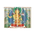 thumbnail image 2 of CADecor Vintage Distressed Tibetan Buddhist Thangka Window Treatment Panel Curtains Window Curtain Kitchen Curtain,Two Piece 26x39 Inches, 2 of 4