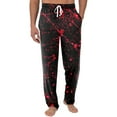 thumbnail image 2 of Domuza Mens Halloween Pajamas Novelty Horror Print Casual Drawstring Pajama Pants Lightweight Cotton Soft Lounge Pjs Bottoms with Pockets Wine XXL, 2 of 5