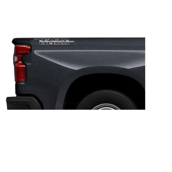 Chevy Silverado Silver TRAIL BOSS Z71 Bedside Decals 2019-2026 Set of 2 GM Licensed