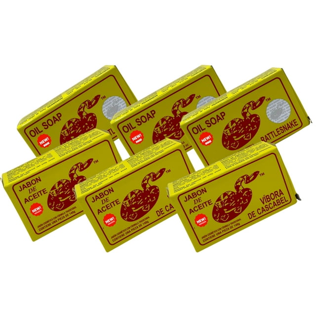 JABON de ACEITE VIBORA de CASCABEL Original (140g) / Original Rattlesnake soap (4.93 Oz) Lot de 6