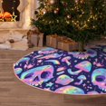 thumbnail image 6 of Daiia crystal Skull mushroom Drawing Merry Christmas Tree Skirt , Xmas Large Lace-up Tree Skirt, Santa Snowflakes Rustic Home Decorations New Year Party Farmhouse Decor-36", 6 of 7