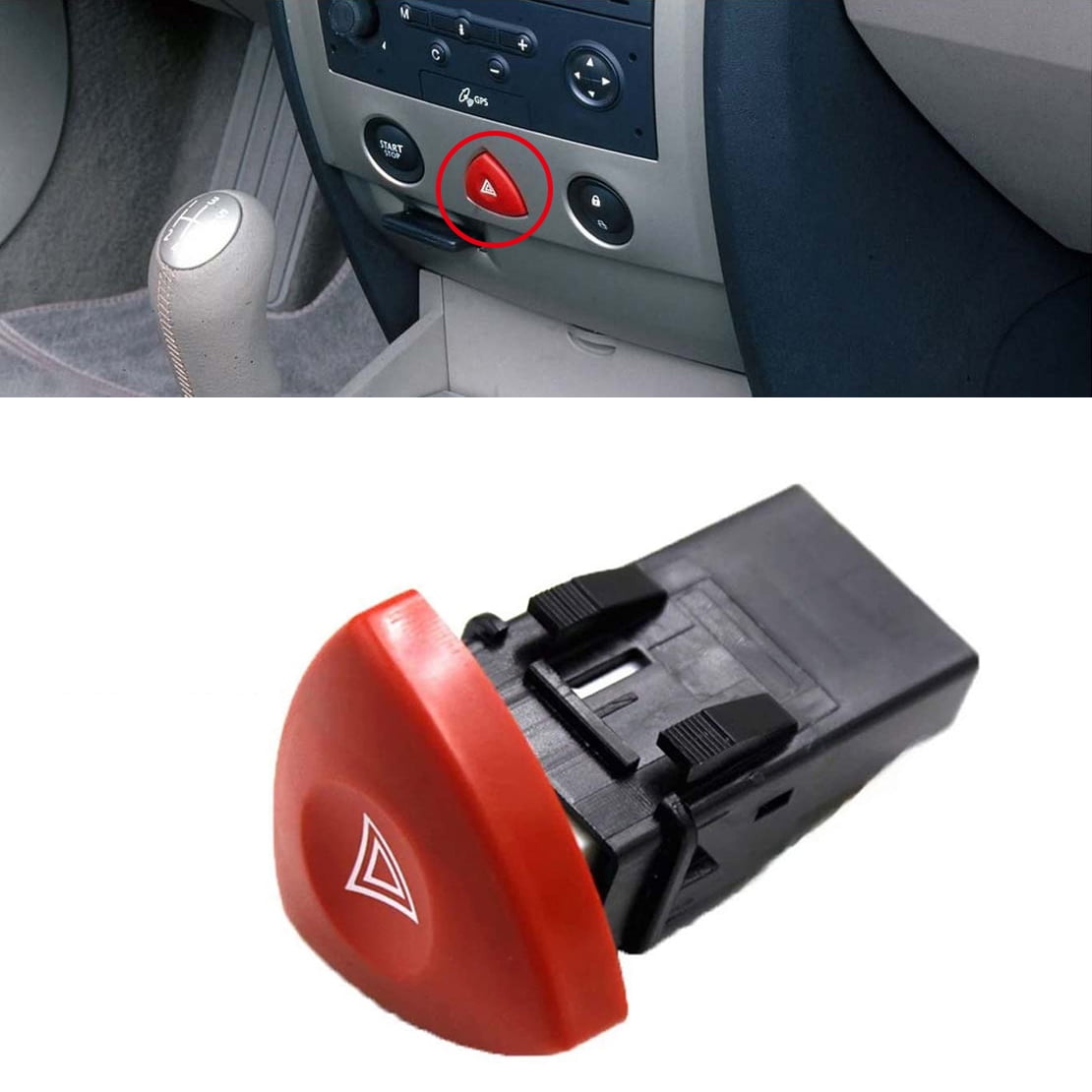 8200442724 Hazard Warning Light Switch Red Button fit for Renault Nissan