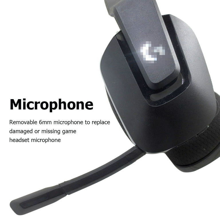 Replacement Game Headset Mic 3.5mm Microphone for Logitech G733 Lightspeed Wireless RGB Gaming Headphones Detachable with Voice Filter