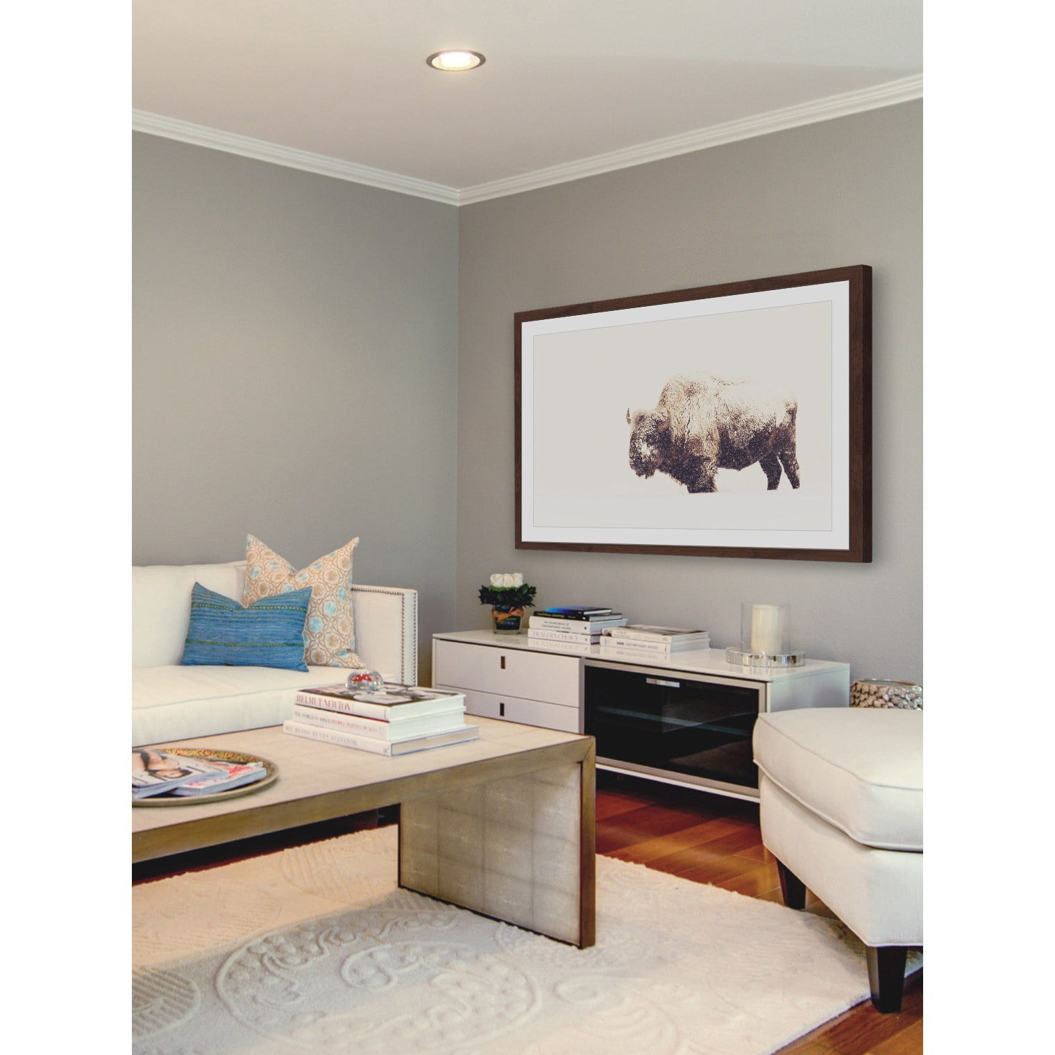 Marmont Hill "Icy Fur 2" Framed Painting Art Print