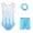 Blue-287o, variant on Girls Gymnastics Leotards Sleeveless Glitter Ballet Dance Unitards Biketards Activewear Short Hairband For Kids Blue 11 Y-11 Y