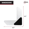 thumbnail image 3 of StepNGrip Rug Corner Grippers 4-Pack - Flattens Edges to Hold Rugs in Place - Impedes Curling with Stiff Layer - Reusable Carpet Grip Pads with Easy-Lift Design - 6.5 x 6.5 Inches, 3 of 7