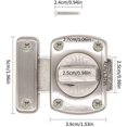 thumbnail image 2 of Cerradura de puerta giratoria de seguridad JM de aleación de zinc con tornillos para puerta de baño 1 pieza plata, 2 of 5