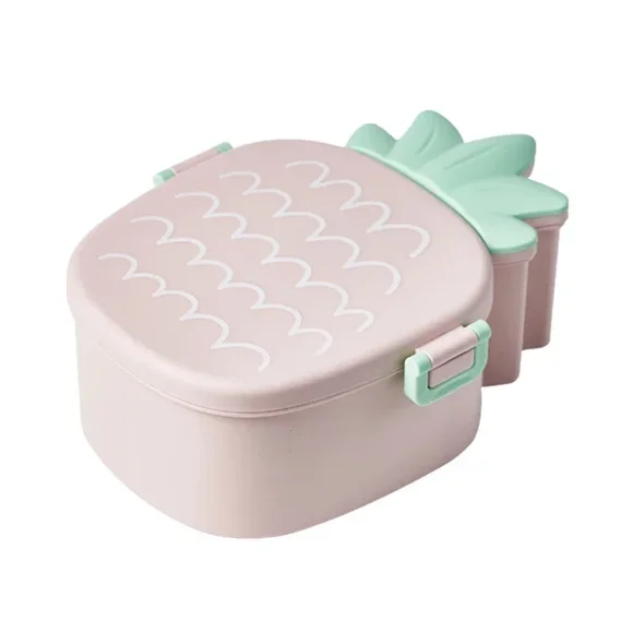 Boîte à Lunch Portable pour Bébé, Enfant, Étudiant, Camping en Plein Air, Pique-Nique, Contenant Alimentaire en Forme d'Ananas, Boîte Bento