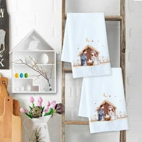 Christian Christmas Nativity Scene Towels, 17.7 x 27.5 Inch Decorative Jesus Hand Towels, Farmhouse Xmas Tea Towels for Holiday Kitchen DecorKitchen Rag Easter Towel, Winter Housewarming Gifts