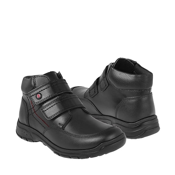 BOTINES ESCOLARES BAMBINO NIÑO BA4511 PIEL NEGRO 18-21