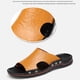 thumbnail image 5 of Jumpingount 2 piezas de zapatillas de cuero para hombre, zapatos de verano, sandalias planas, cómodas, antideslizantes, para caminar al aire libre Type2 NO2, 5 of 6