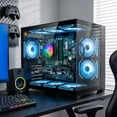 thumbnail image 5 of Gaming Desktop PC Ryzen 7 Radeon R7 450 16GB RAM 512GB SSD WiFi 6 & BT5.4 ARGB Fan Win11 With RGB Keyboard & Mouse, 5 of 9