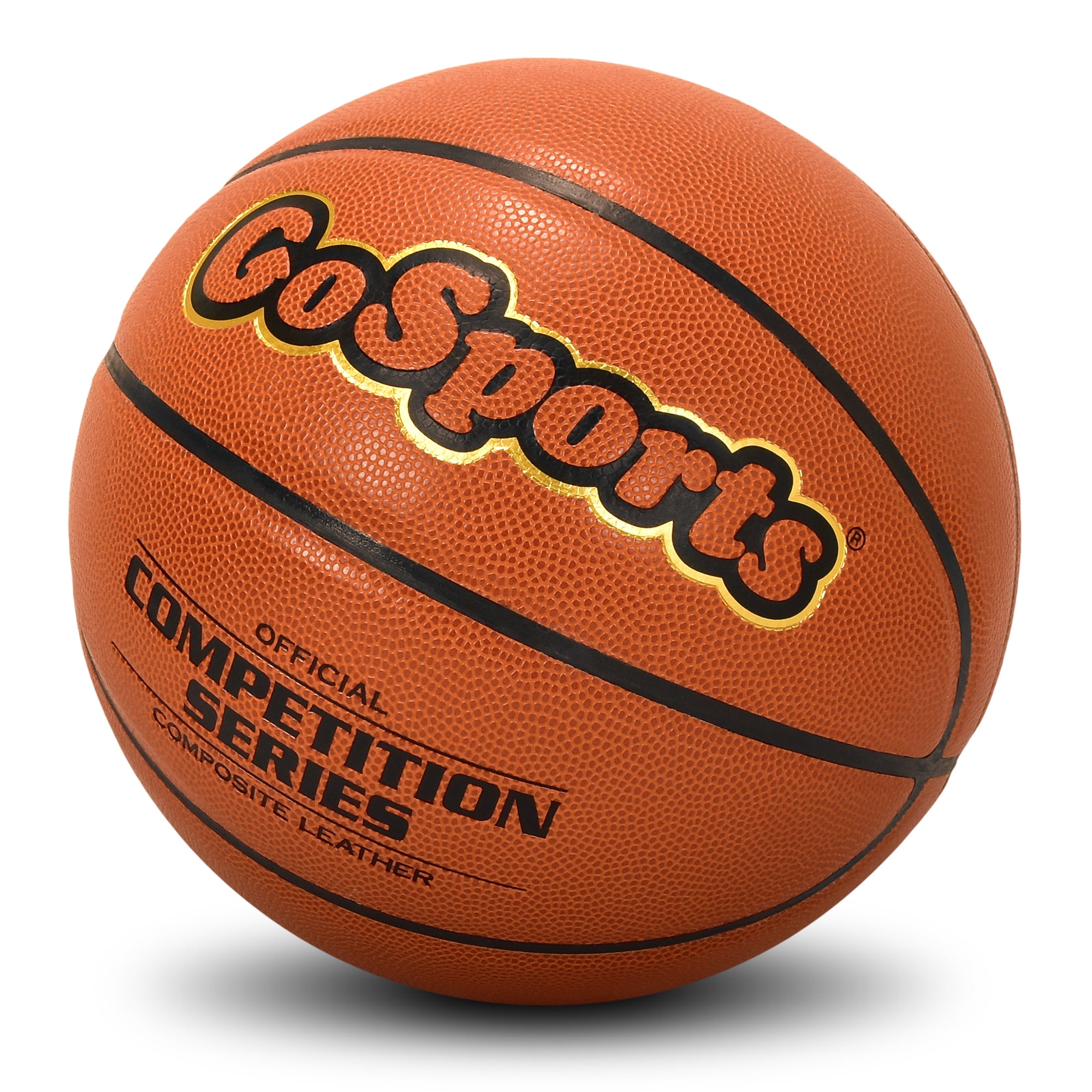 GoSports Indoor Synthetic Leather Competition Basketball with Pump