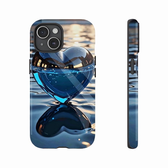 Heart - shaped Water Ripple iPhone Case for Couples, Valentine's Day Gift, Compatible with iPhone 11/12/13/14/15/16 (Pro Max/Plus)