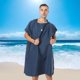 thumbnail image 3 of Poncho de Surf Soledad de poliéster para Cambio de ropa Azul marino, 3 of 10