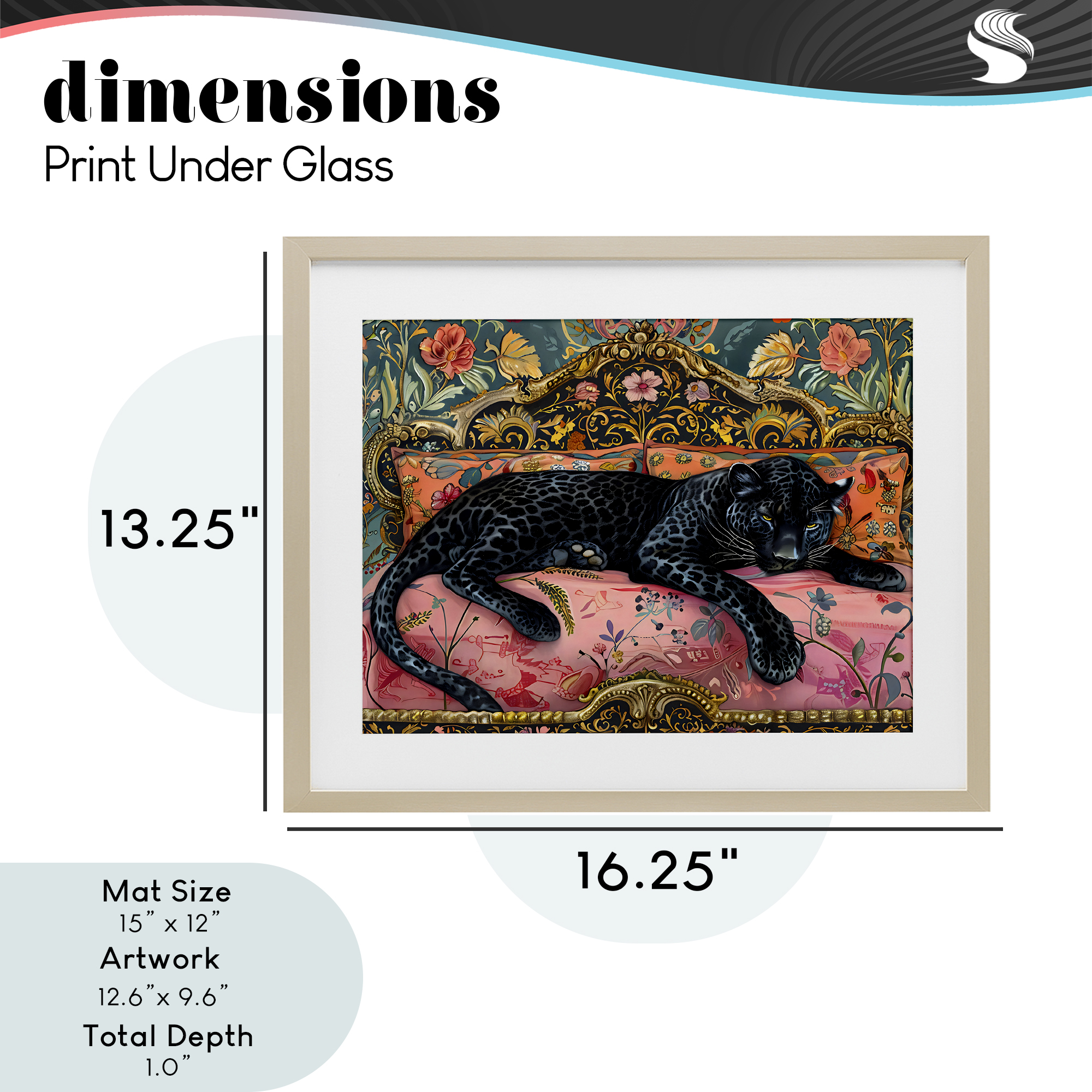 Stupell Industries Lazy Black Elegant Leopard Birch Framed Print Under Glass, design by Creative Studio
