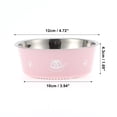 thumbnail image 2 of Unique Bargains 1 Pc Non-Skid Small Dog Bowl Panda Pattern for Indoor and Outdoor Stainless Steel Plastic Pink, 2 of 4