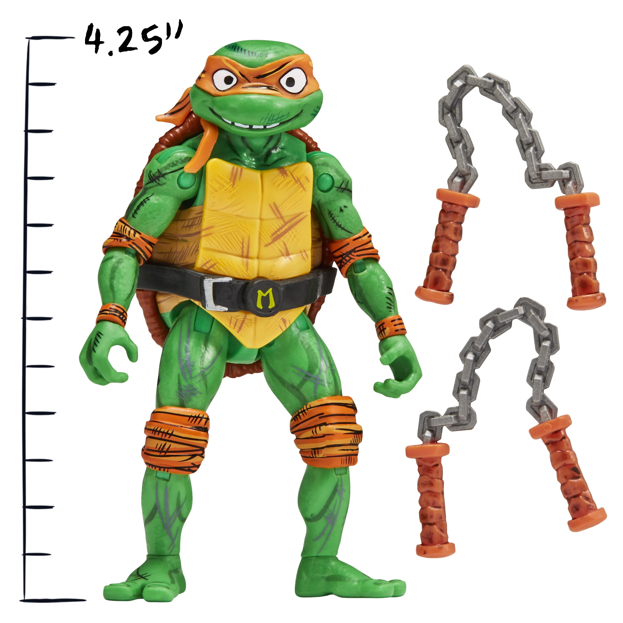 Teenage Mutant Ninja Turtles: Mutant Mayhem 4.25” Michelangelo Basic Action  Figure by Playmates Toys
