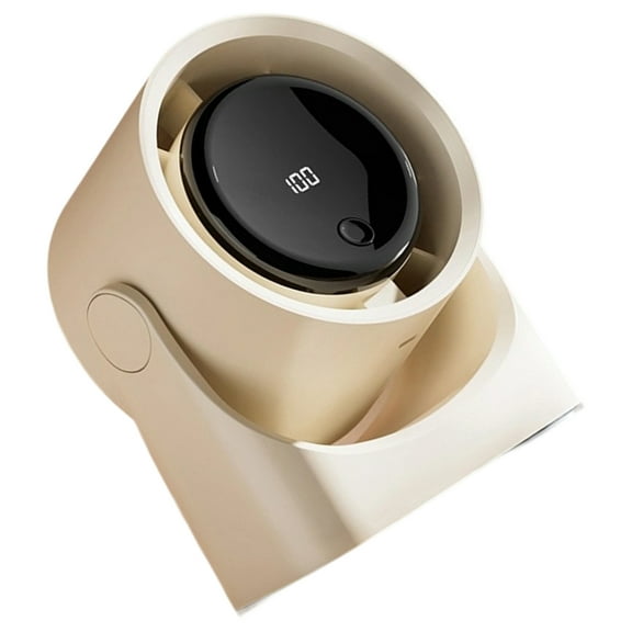Wall Mountable Fan with Digital Temperature Display Quiet Operation ABS Texture Digital Control Fan for Bedroom Wall