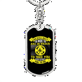 thumbnail image 5 of God Will Meet You Yellow Stainless Steel or 18k Gold Premium Swivel Dog Tag Keychain, 5 of 16