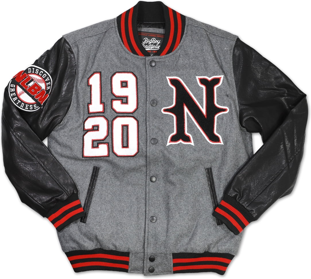 Big Boy Gear Negro League Team Logo Collage Screenprint on Satin Snap Baseball Jacket 