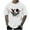 White, variant on WREESH Halloween T-Shirts Summer Fashion Casual Men's Round Neck Printed T-Shirt Top Red