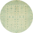 thumbnail image 1 of Ahgly Company Indoor Round Abstract Olive Green Oriental Area Rugs, 7' Round, 1 of 6
