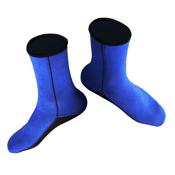 3mm Diving Scuba Surfing Water Sports Sock Wetsuit Snorkeling Boots Blue L