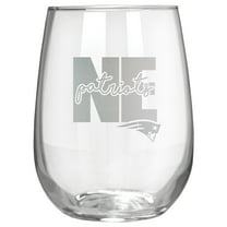New England Patriots Etched 17oz. City Stemless Wine Glass