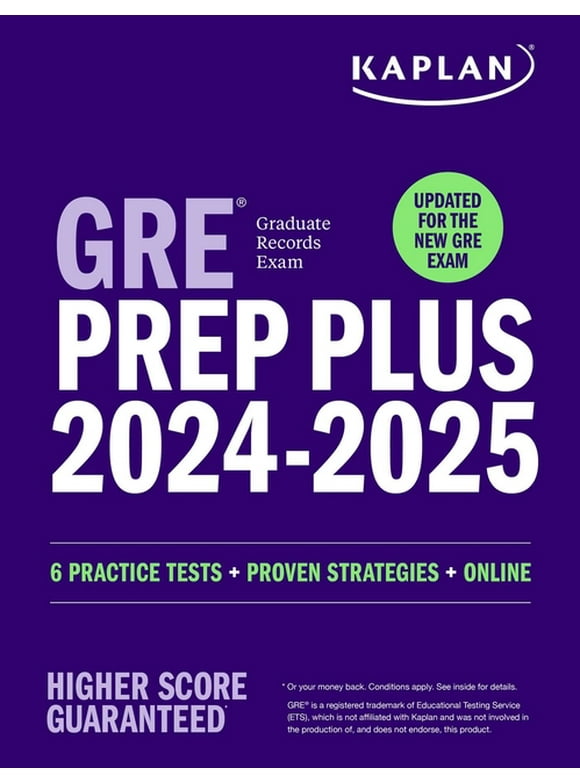 Kaplan Test Prep: GRE Prep Plus 2024-2025 - Updated for the New GRE: 6 Practice Tests + Live Classes + Online Question Bank and Video Explanations (Paperback)
