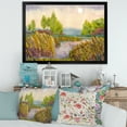 thumbnail image 3 of Designart 'Lake In The Reeds With Full Moon' Nautical & Coastal Framed Art Print, 3 of 4