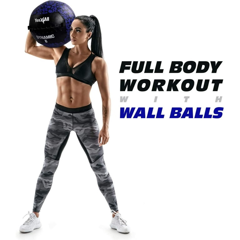 Yes4All Wall Ball, Balón con Peso de Cuero Suave, Núcleo de Arena de